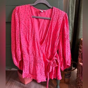 Gap XXL pink wrap top!